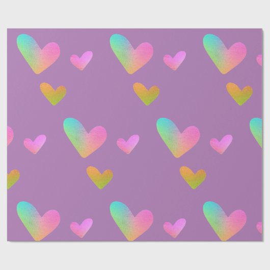 Regenboogharten — Wapenpapier Cadeaupapier (Vlak)
