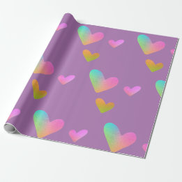 Regenboogharten — Wapenpapier Cadeaupapier