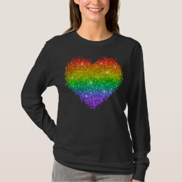 regenbooghartglitter t-shirt
