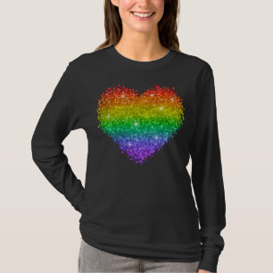 regenbooghartglitter t-shirt