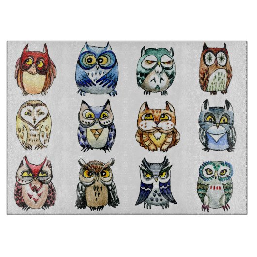 Regenbooghazen en waterverf van katten snijplank (Voorkant)