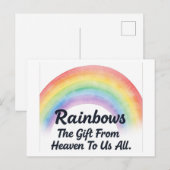 regenboogheks feestdagenkaart (Voorkant / Achterkant)