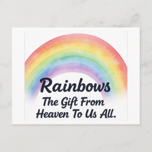 regenboogheks feestdagenkaart (Voorkant)