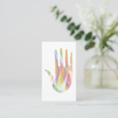 Regenbooghellingshoek, ruggeschilderd visitekaartje (Staand voorkant)