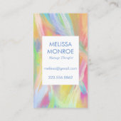 Regenbooghellingshoek, ruggeschilderd visitekaartje (Achterkant)