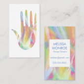 Regenbooghellingshoek, ruggeschilderd visitekaartje (Voorkant / Achterkant)