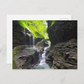 RegenboogHerfsten en cascade, Watkins Glen, New Yo Briefkaart (Voorkant / Achterkant)
