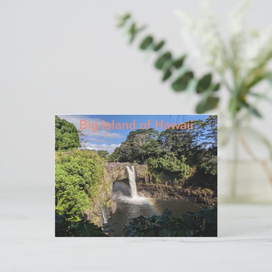 RegenboogHerfsten van het grote eiland Hawaii Briefkaart (Staand voorkant)