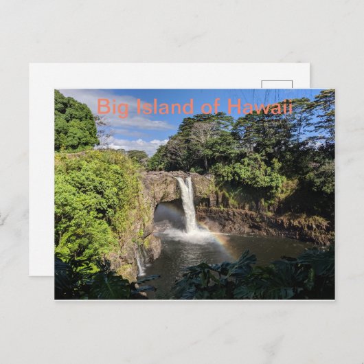 RegenboogHerfsten van het grote eiland Hawaii Briefkaart (Voorkant / Achterkant)