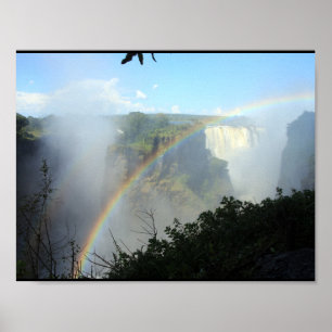regenboogherfsten waterval gouden gouden gouden go poster