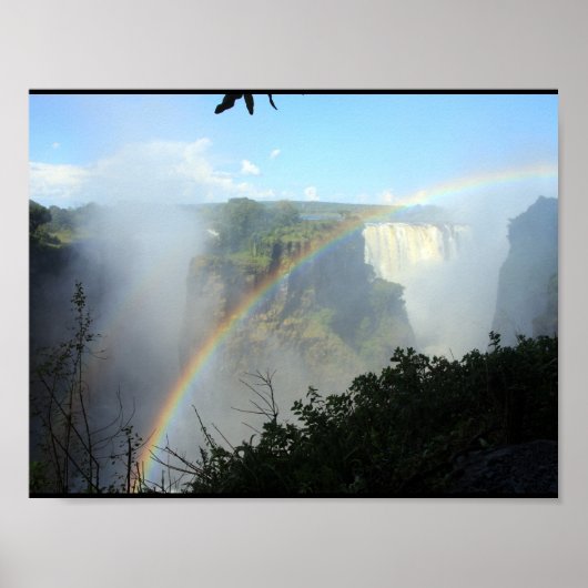 regenboogherfsten waterval gouden gouden gouden go poster (Voorkant)