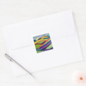 Regenboogheuvels Landschap Vierkante Sticker (Envelop)
