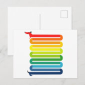Regenbooghond Briefkaart (Voorkant / Achterkant)