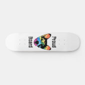 Regenbooghond, schaats, skateboard (Horizontaal)