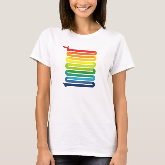 Regenbooghond T-shirt (Voorkant)