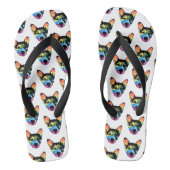 Regenbooghond, teenslippers (Voetbed)