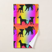 Regenbooghonden en kattenpooiedoekdoekjes bad handdoek (Handdoek)