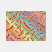 Regenbooghotdogs Fleece Deken (Voorkant (Horizontaal))