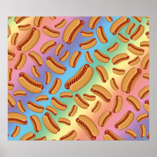 Regenbooghotdogs Poster (Voorkant)
