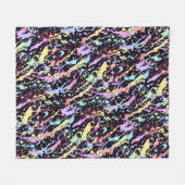 regenbooginktuitstorting extreem : fleece deken (Voorkant (Horizontaal))