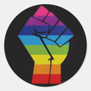 regenboogist ronde sticker