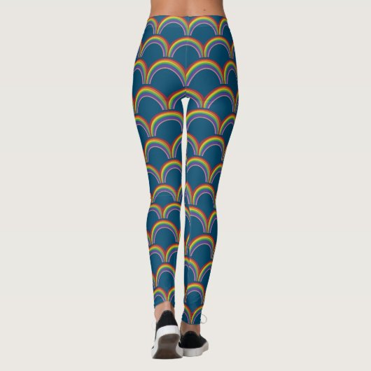 RegenboogJapanse Fan 2021 Olympische Spelen Leggings (Achterkant)