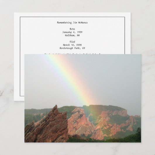 RegenboogKaart Briefkaart (Voorkant / Achterkant)