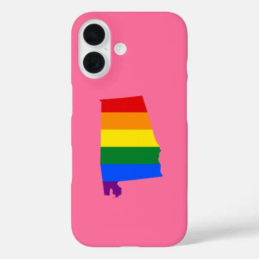 Regenboogkaart van de staat Alabama Case-Mate iPhone Case (Achterkant)