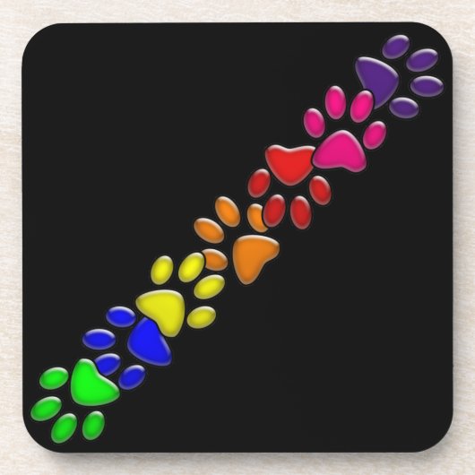 regenboogkafdruk drankjes onderzetter (Voorkant)