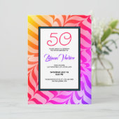 Regenboogkalligrafie Psychedelic Tiger Stripes Kaart (Staand voorkant)