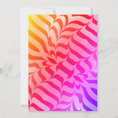 Regenboogkalligrafie Psychedelic Tiger Stripes Kaart (Achterkant)