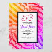 Regenboogkalligrafie Psychedelic Tiger Stripes Kaart (Voorkant / Achterkant)