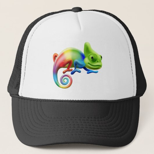 Regenboogkameleon Trucker Pet (Voorkant)