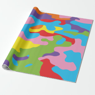 Regenboogkamouflage, verpakkingspapier cadeaupapier