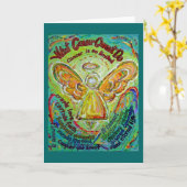 Regenboogkanker kan geen Angel-Wenskaarten doen Kaart (Gele Bloem)