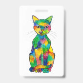 Regenboogkat Badge (Achterkant)