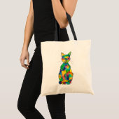 Regenboogkat Boodschappentas Tote Bag (Voorkant (product))