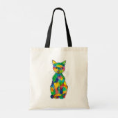 Regenboogkat Boodschappentas Tote Bag (Achterkant)