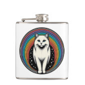 regenboogkat heupfles (Voorkant)