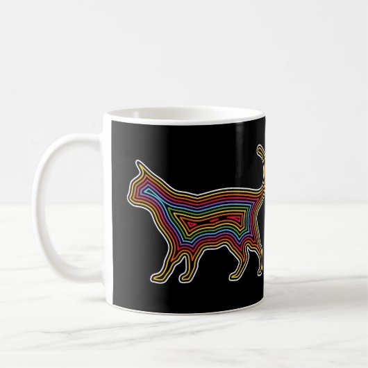 Regenboogkat Koffiemok (Links)