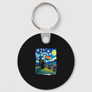 Regenboogkat Kunst Kat De Nachtwacht stijl LGBTQ P Sleutelhanger