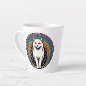 regenboogkat latte mok (Linkerhoek)