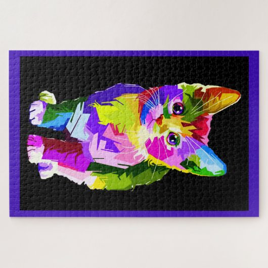 RegenboogKat Legpuzzel (Horizontaal)