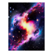 Regenboogkat Oognebula Galaxy Glossy Poster (Voorkant)