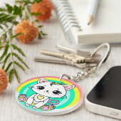 Regenboogkat Sleutelhanger (Voorkant Rechts)