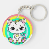 Regenboogkat Sleutelhanger (Achterkant)