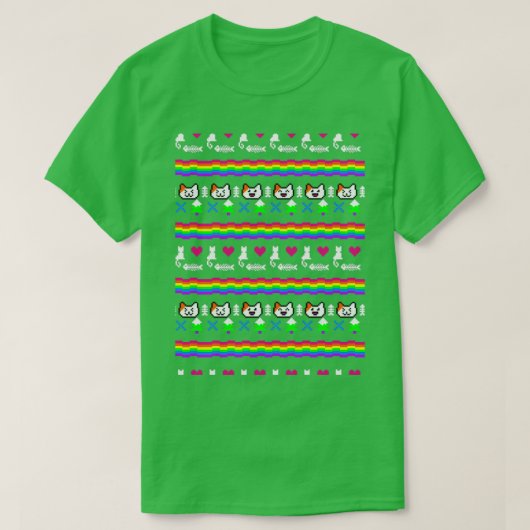 regenboogkat t-shirt (Design voorkant)