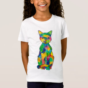 Regenboogkat T-Shirt (Kind)