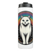 regenboogkat thermosbeker (Voorkant)