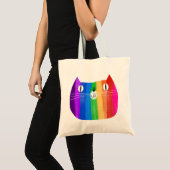 Regenboogkat Tote Bag (Voorkant (product))